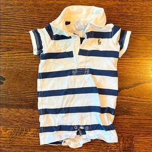 Ralph Lauren Navy and White Striped Bodysuit